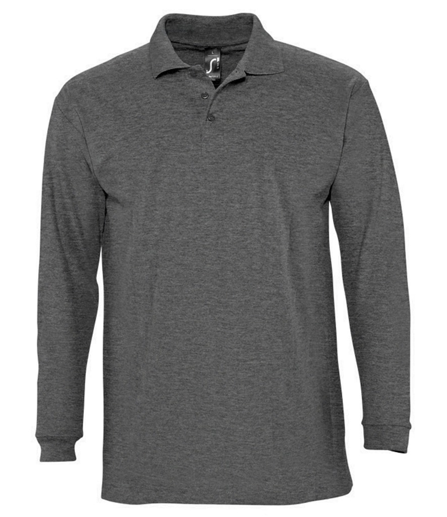 SOLS SOL'S Winter II Long Sleeve Cotton Piqué Polo Shirt