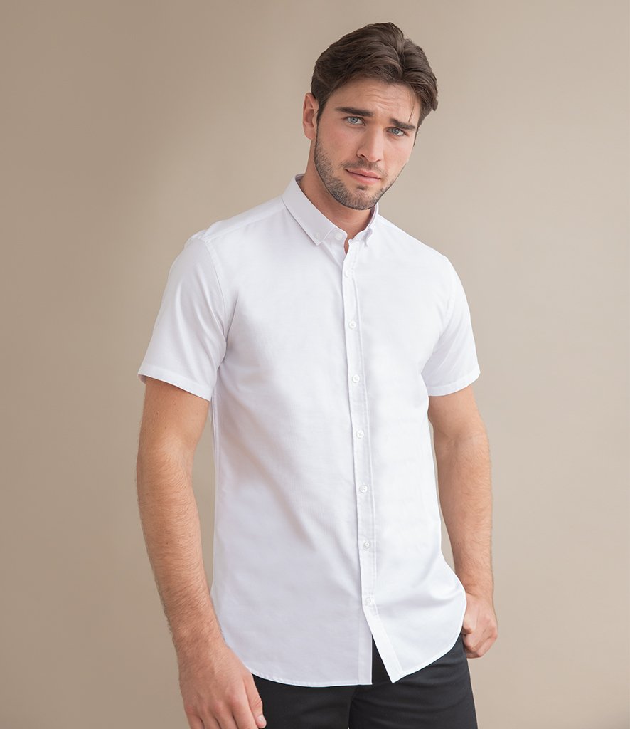 Henbury Henbury Modern Short Sleeve Regular Fit Oxford Shirt