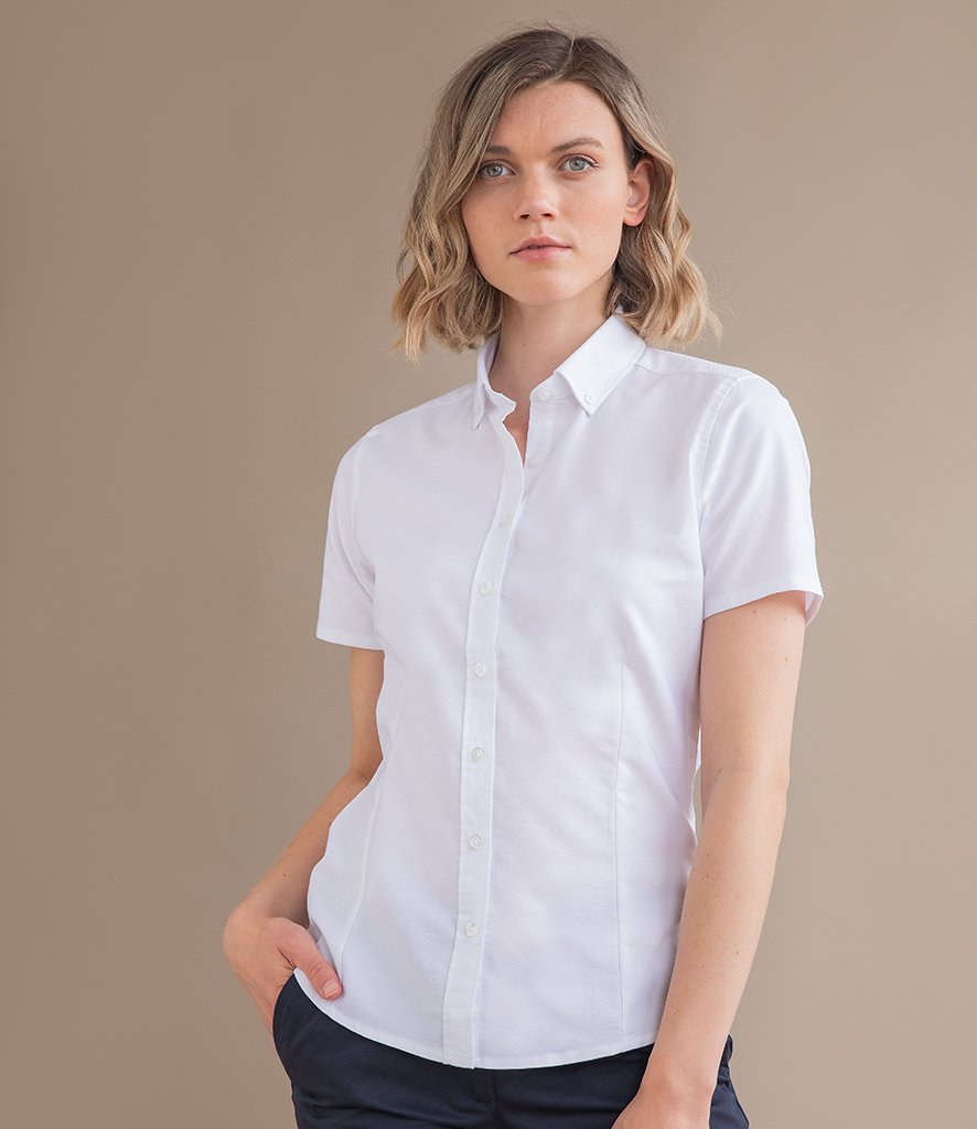 Henbury Henbury Ladies Modern Short Sleeve Regular Fit Oxford Shirt