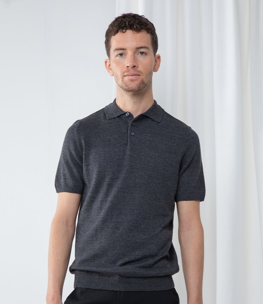 Henbury henbury knitted short sleeve polo shirt Henbury henbury knitted short sleeve polo shirt