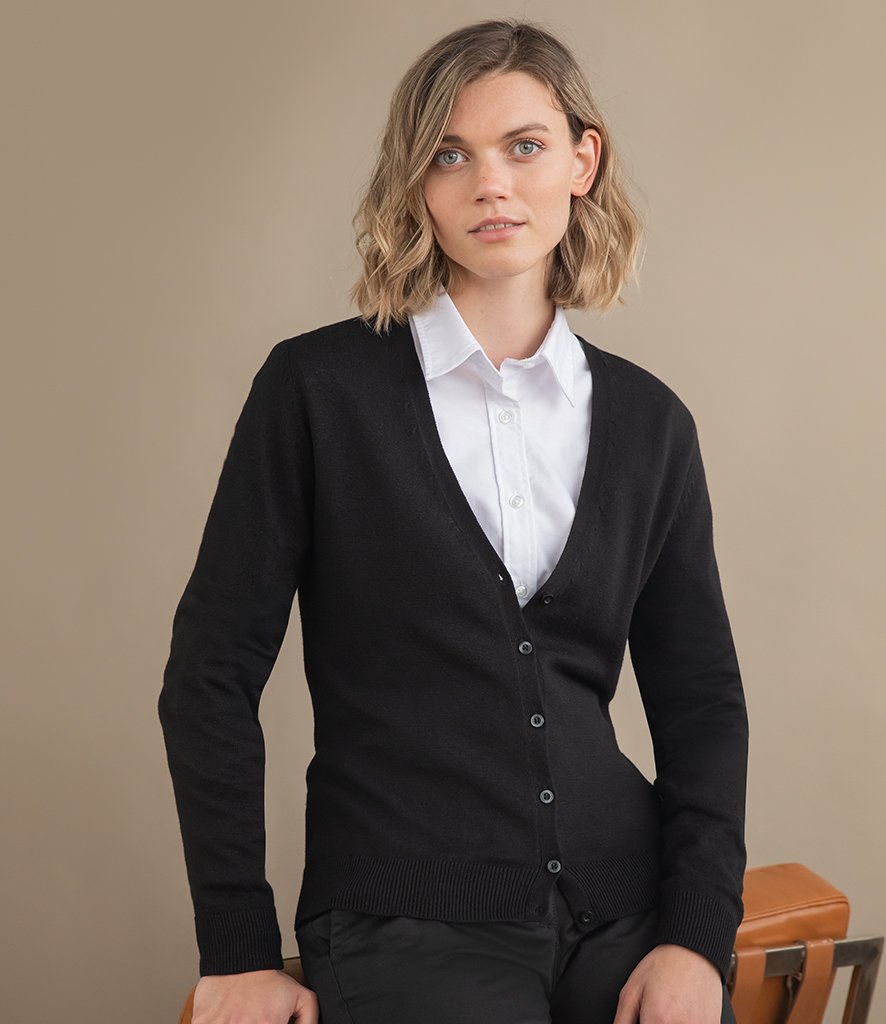 H726 Henbury Ladies Lightweight V Neck Cardigan