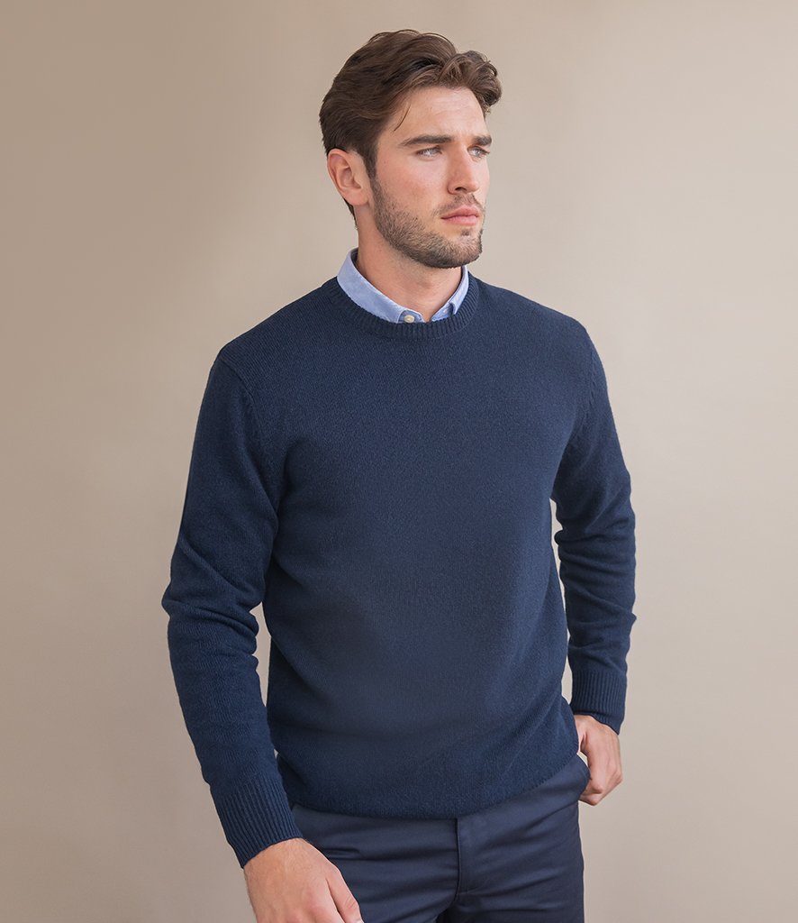 Henbury Henbury Lambswool Crew Neck Sweater