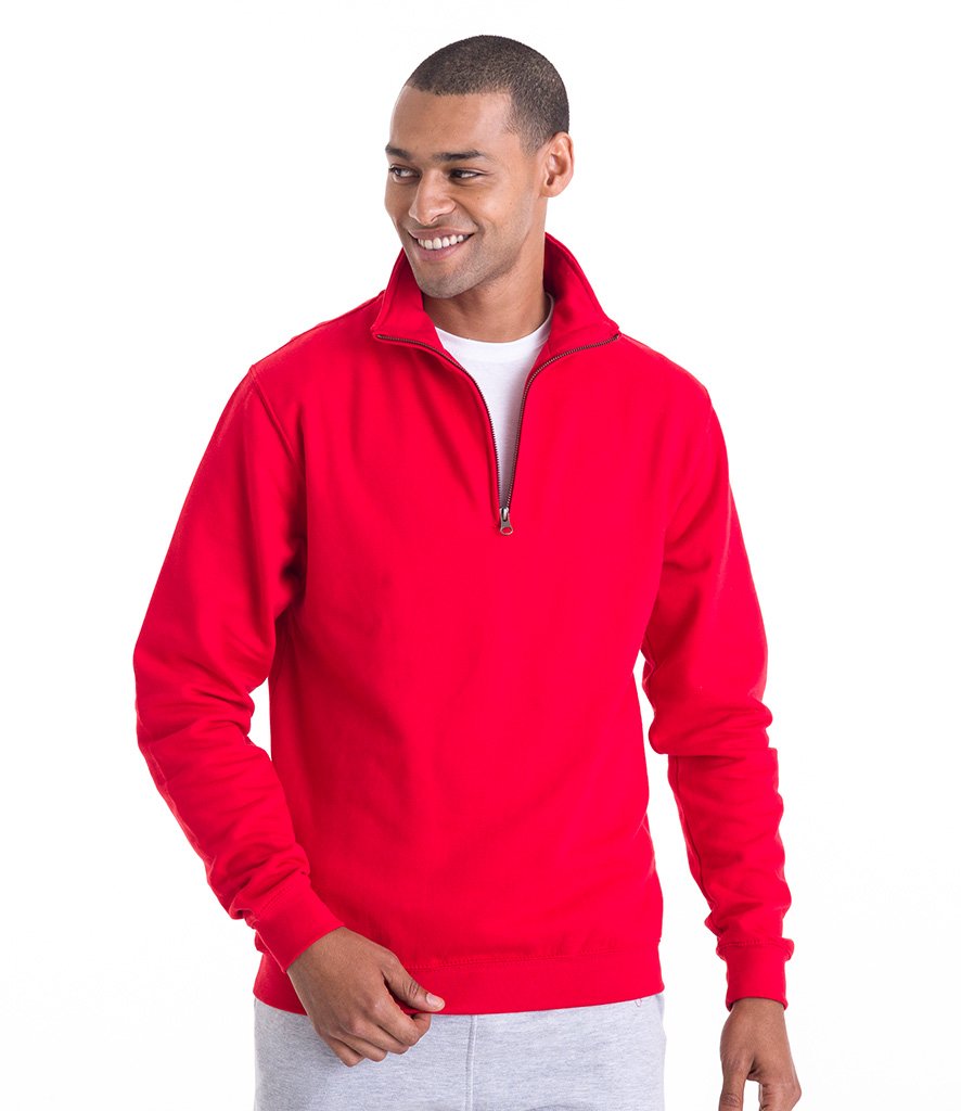 Just Hoods AWDis Sophomore Zip Neck Sweatshirt