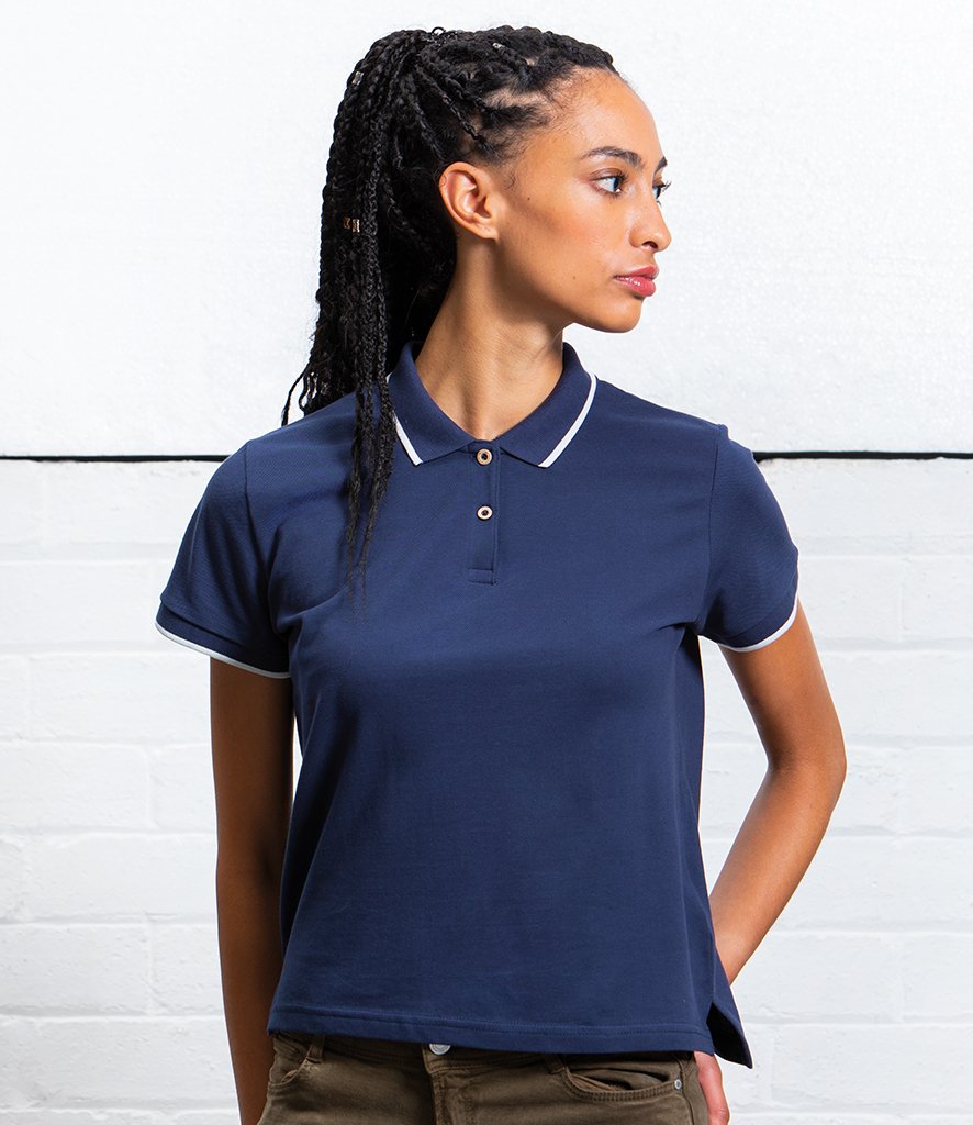 Mantis Mantis Ladies The Tipped Polo Shirt