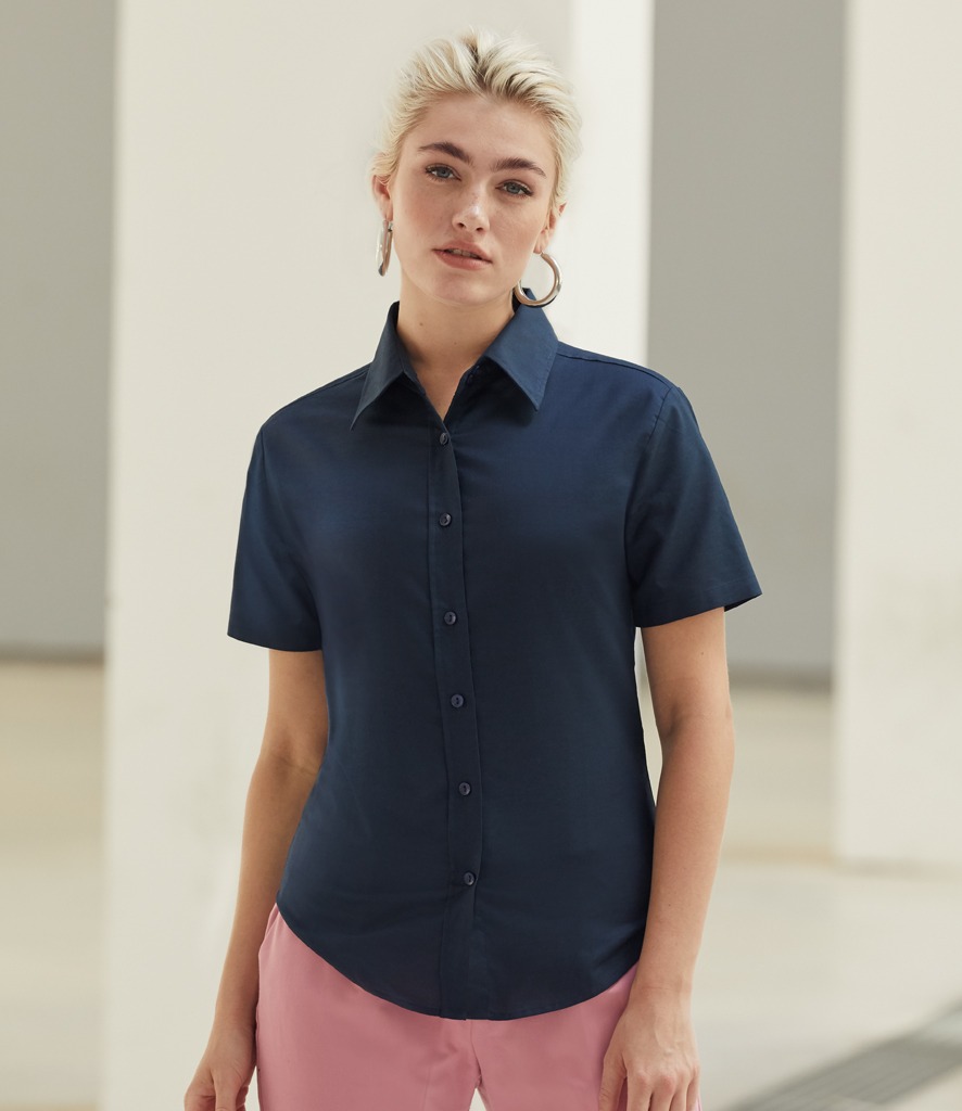 Fruit of the Loom Fruit of the Loom Lady Fit Short Sleeve Oxford Shirt